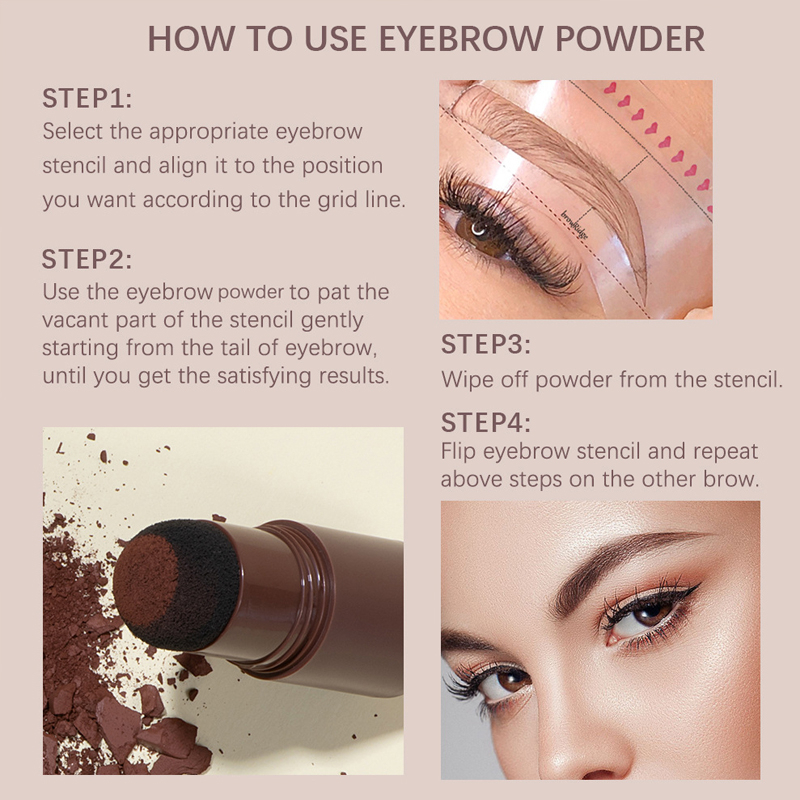 Magic Eyebrows Stamp Original Shaping Powder And Hairline Contouring Powder Waterproof Cetakan Alis