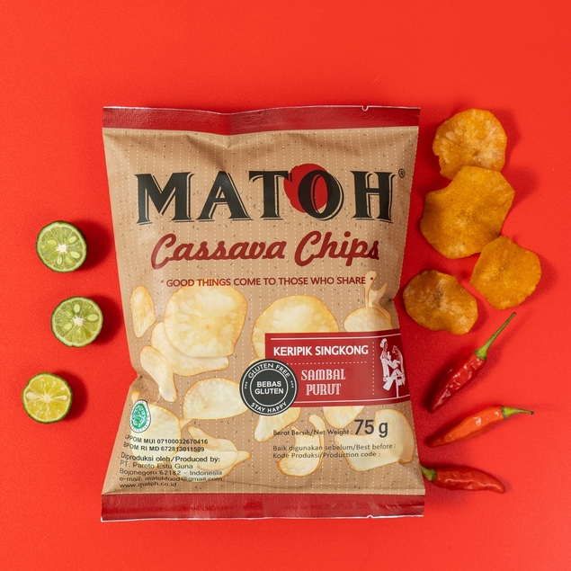 

MATOH Cassava Chips Flavor Sambal Purut 75gr / Keripik Singkong MATOH Rasa Sambal Purut