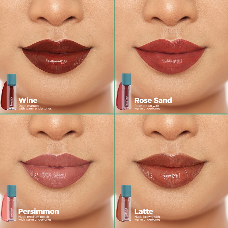 LUXCRIME Lip Stain - ultra light lip stain luxcrime | glasstonberry - rose sand - flamingo - apricot - amber liptint luxcrime