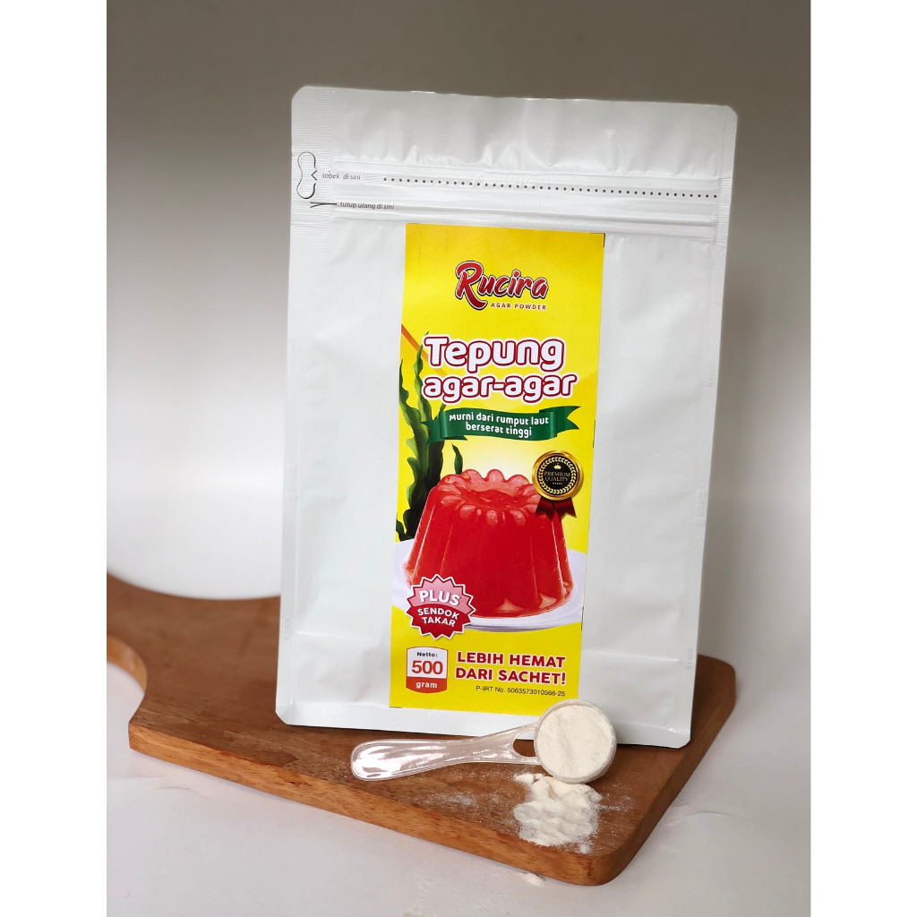 

TEPUNG AGAR AGAR RUCIRA PLAIN/MURNI 500 gr