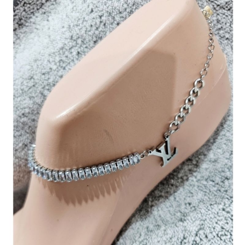 Gelang kaki Titanium Asli Premium Quality Gelang kaki rantai anti karat