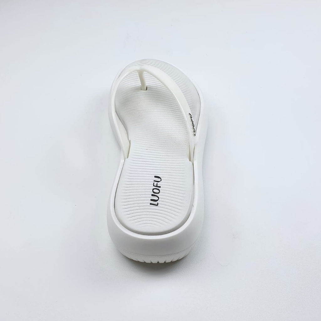 LUOFU ORIGINAL jelly sandal karet empuk murah cewek jepit sendal wanita murah import E7204E01WS