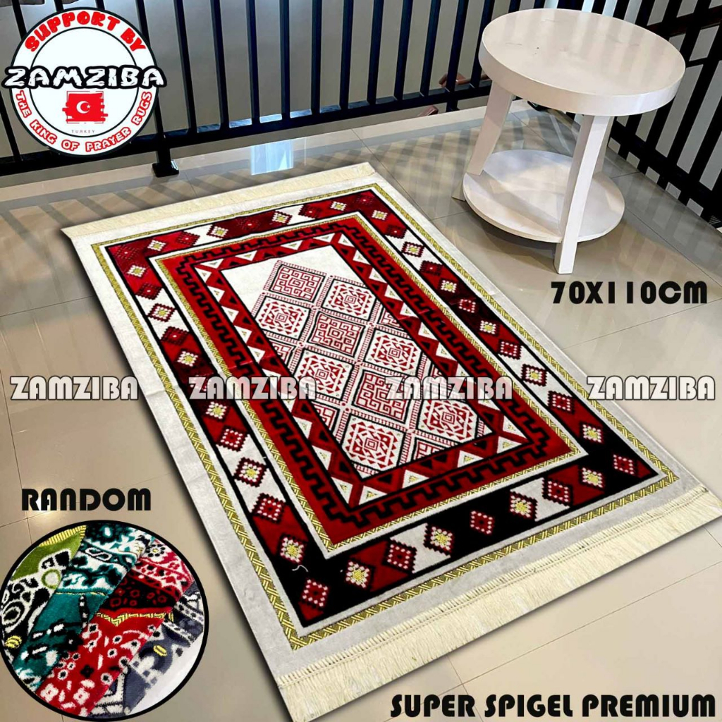 Sajadah Turkey Ukuran Dewasa 70x110 cm Bahan Beludru Peralatan Sholat By zamzibasajadah