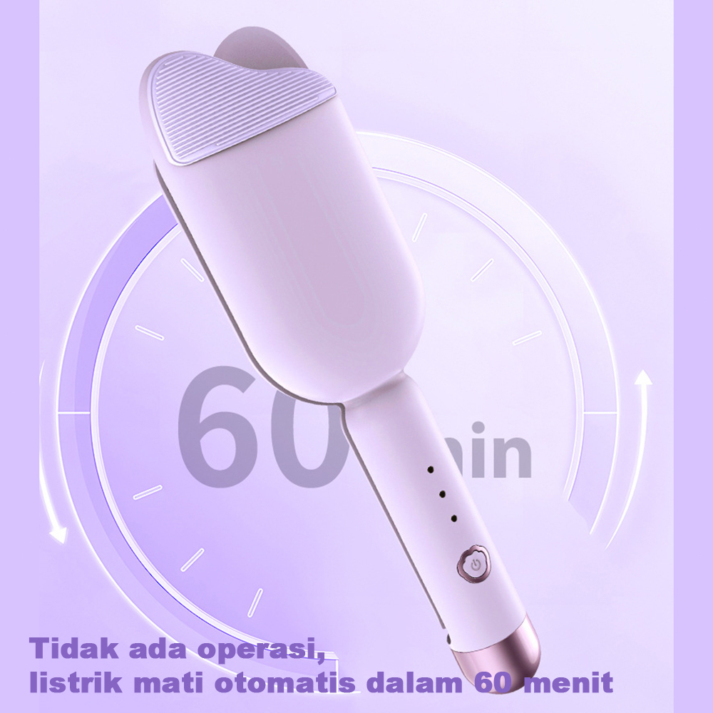 Goojodoq Hair Curler catokan Pelurus Rambut Ion Negatif Profesional Pengeriting Rambut 32mm Curly Rambut