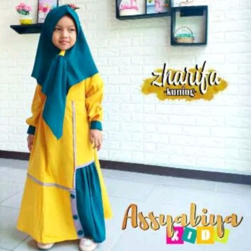 GAMIS ANAK ZHARITA BY ASSYABIYA KIDS BUSANA MUSLIM ANAK GAMIS ANAK TERBARU MURAH