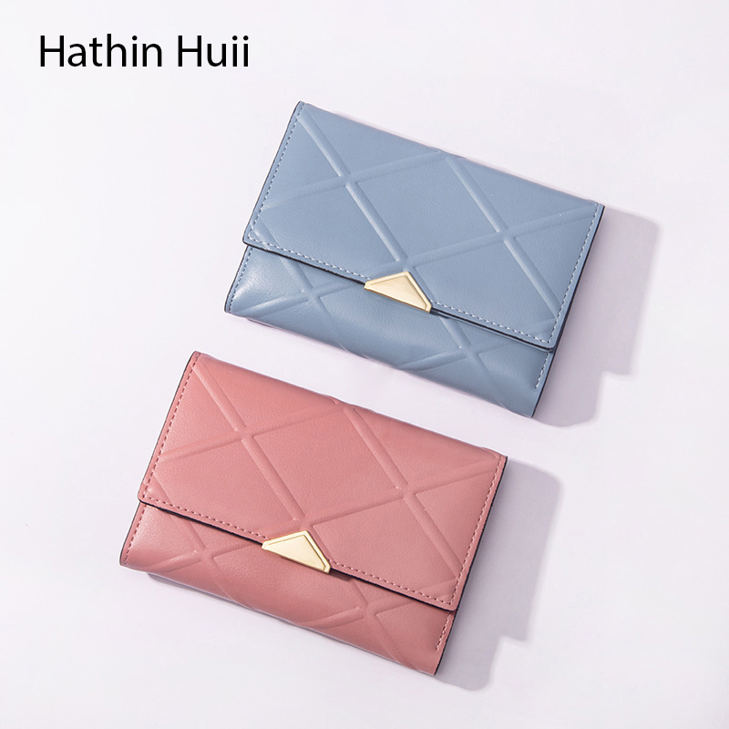 Hathin muii - dompet wanita fashion korea impor twill tigakali lipatDompet paniang Wanita Quilted Women Lipat Wallet