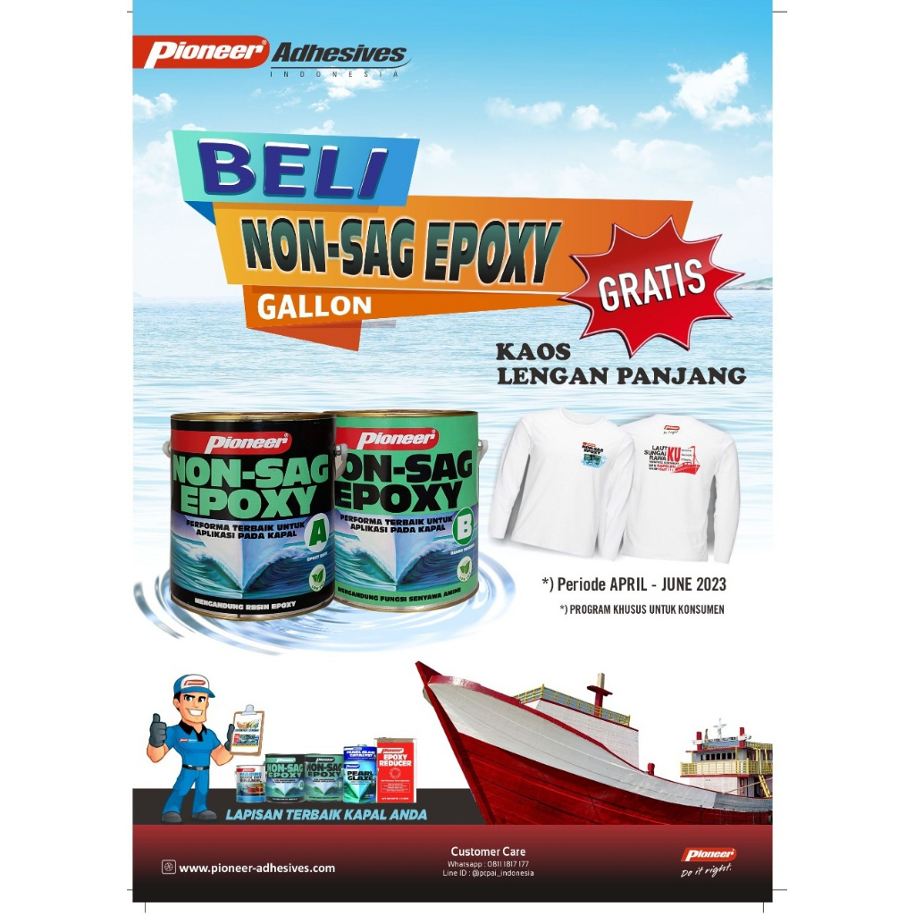 Lem kapal lem epoksi epoxy lem serbaguna lem kapal anti bocor lem anti bocor adhesive sealant Pionee