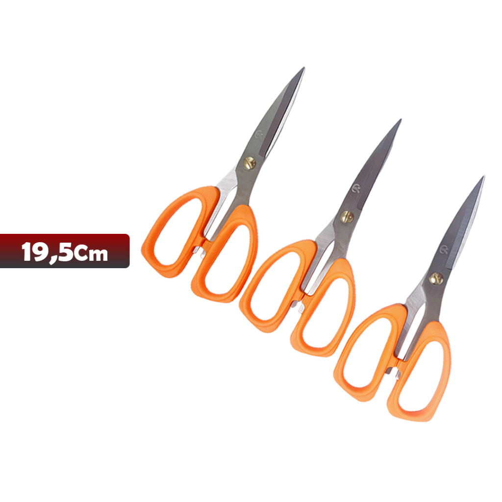 GUNTING  YOSINOGAWA Scissor-19.5CM WARNA ORANGE- YOSINOGAWA