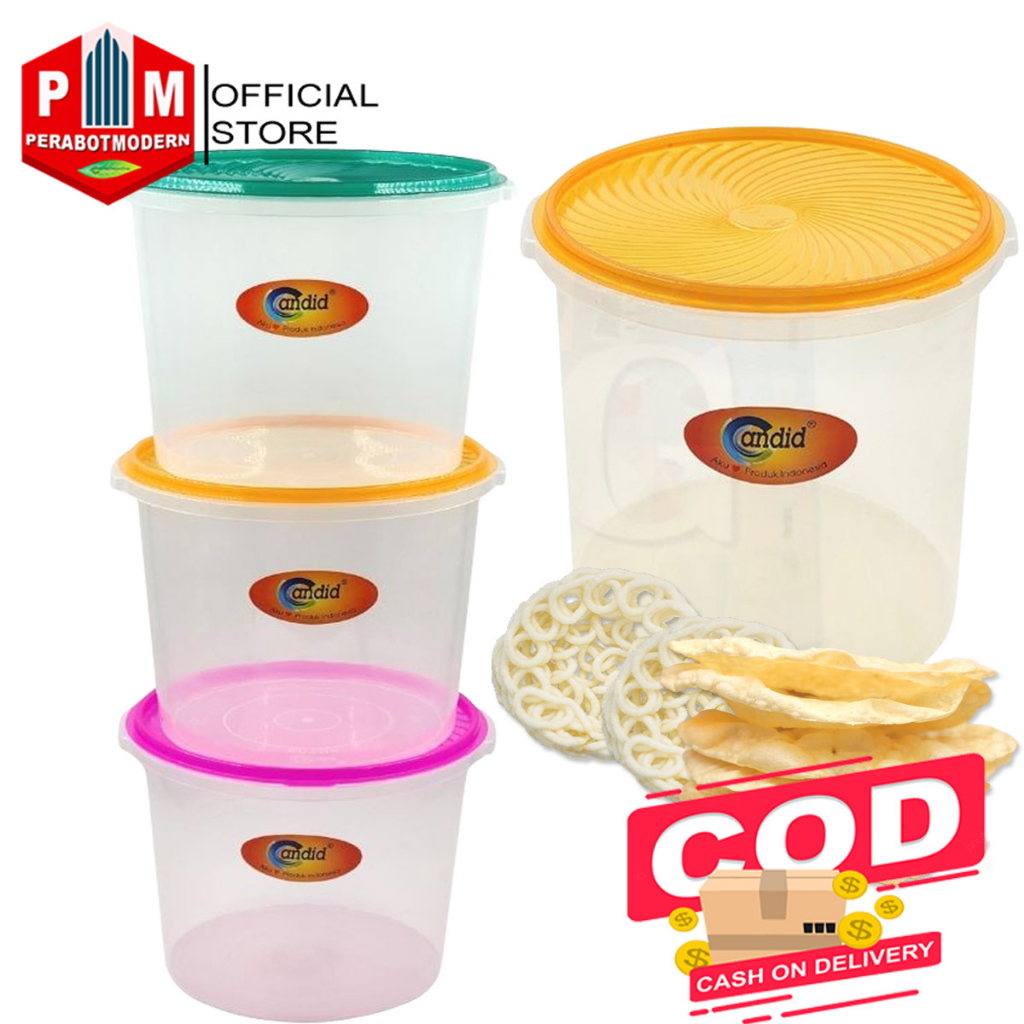 ( paket 6 pcs ) Toples 5 liter / toples peyek / toples beras / toples kue / toples tempat peyek beras krupuk kue nastar karak gendar opak