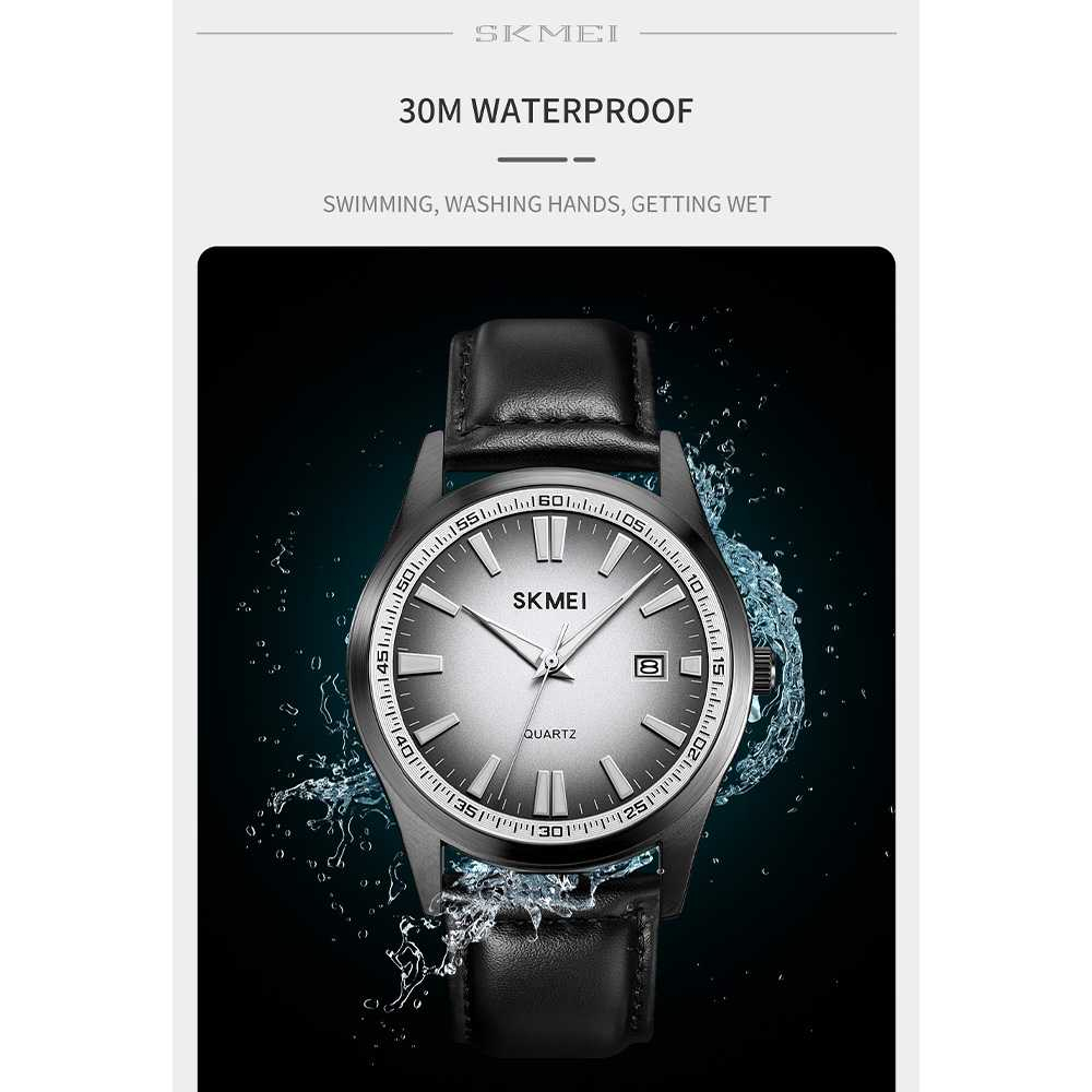 Jam Tangan Pria Analog Watch Leather Strap Waterproof 30M Desain Premium Jamtangan Berkualitas Multifungsi