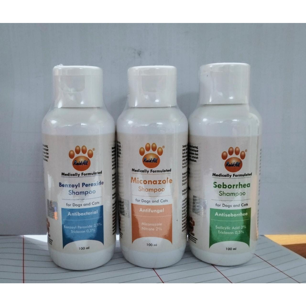 Shampoo Shampo Anti Kutu jamur Untuk Anjing dan Kucing 100ml raidall