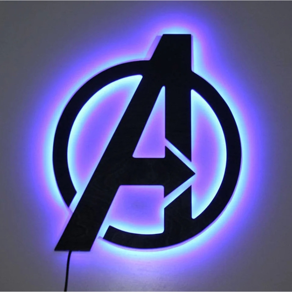 Lampu Hias Avengers Untuk Dinding Kamar / Hotel