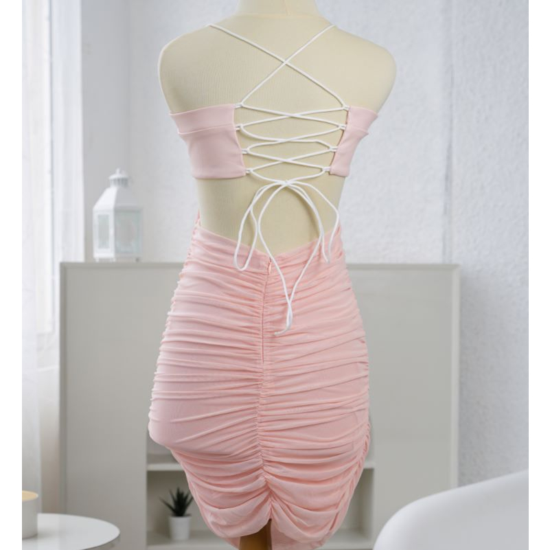 [Premium]Korean Summer BackLest Bodycon MIni Dress (S/M/L) 2374