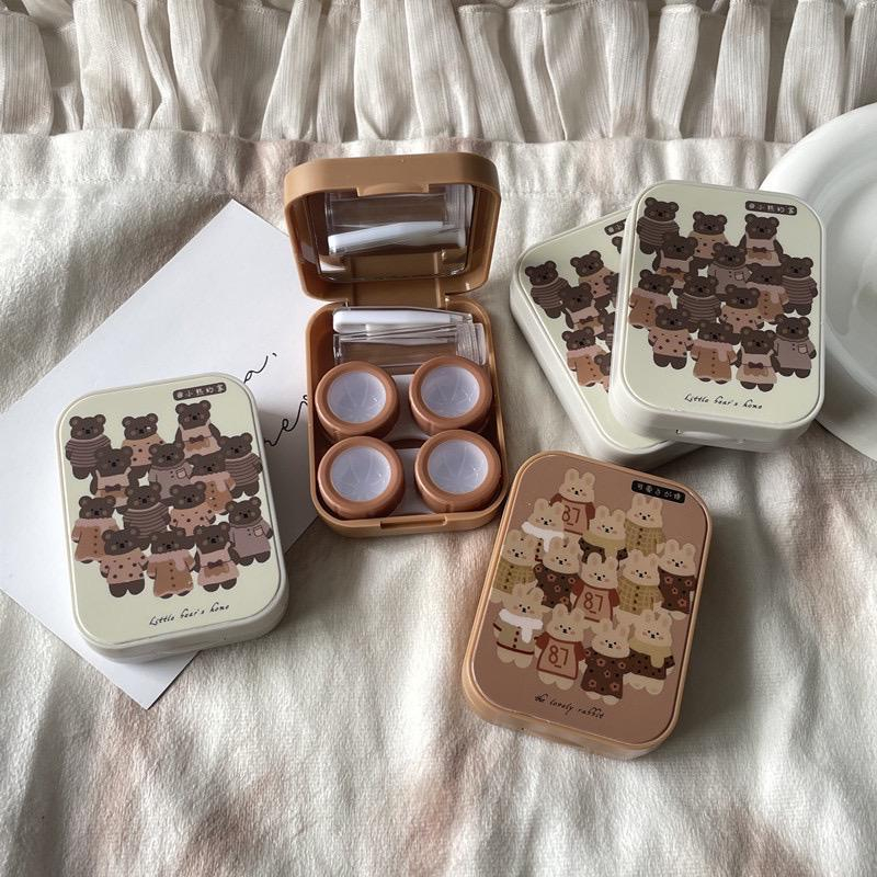 KOTAK SOFTLENS 4.0 BEAR FAMILY / TEMPAT SOFTLENS / TRAVEL KIT SOFTLENS