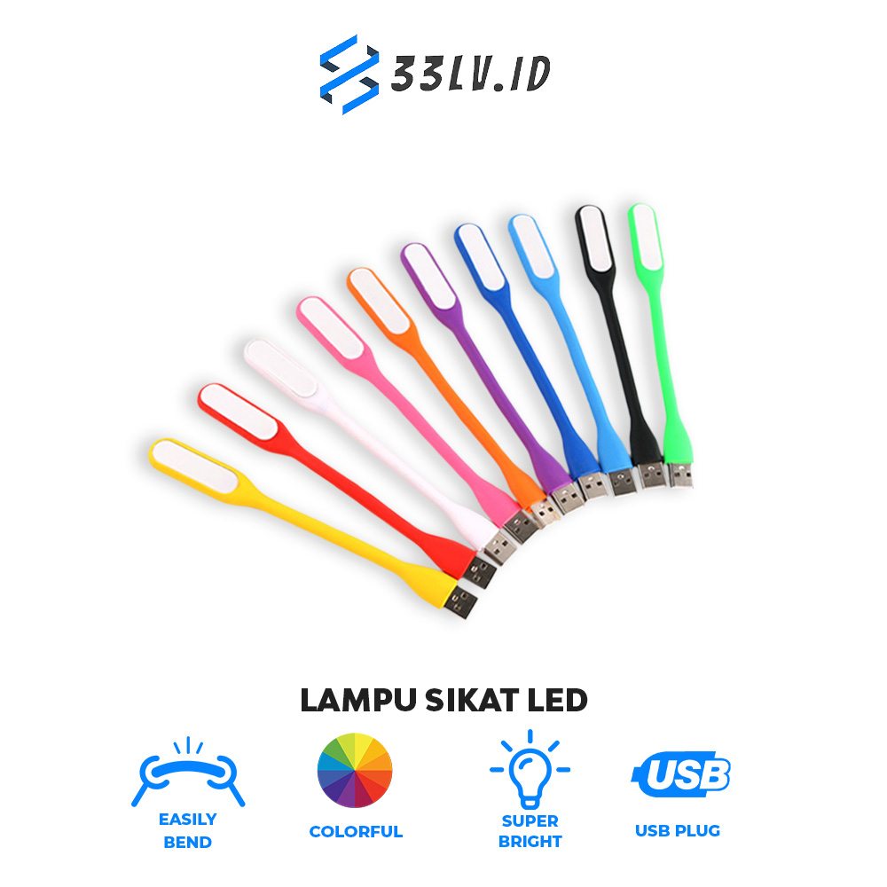 【33LV.ID】 Lampu Sikat Lampu Belajar USB Lampu Tidur LED Flexible LS01