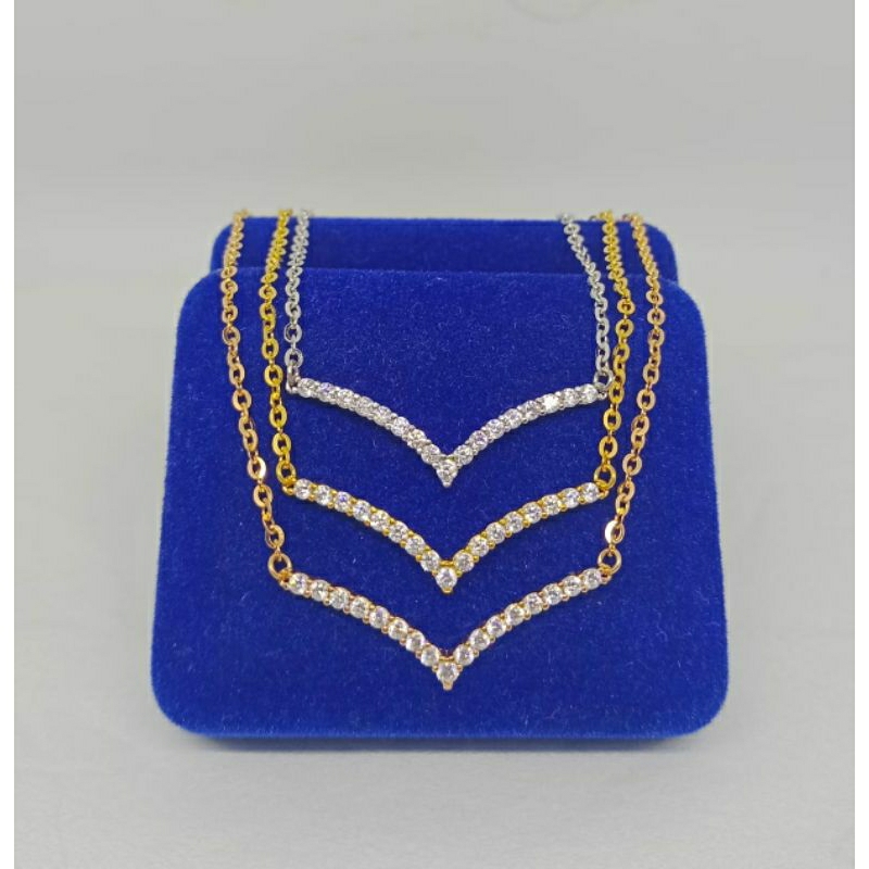 KALUNG PERAK 925 ASLI LAPIS EMAS/KALUNG KOYE FUJI MATA PUTIH/ASLI SILVER 925/PERHIASAN KALUNG