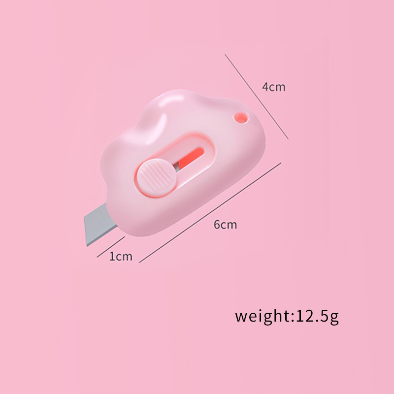 Cutter MIni Motif Awan Papper Cut Mini Viral Karakter Lucu Pisau Cutter Awan Cutter Mini Pembuka Paket