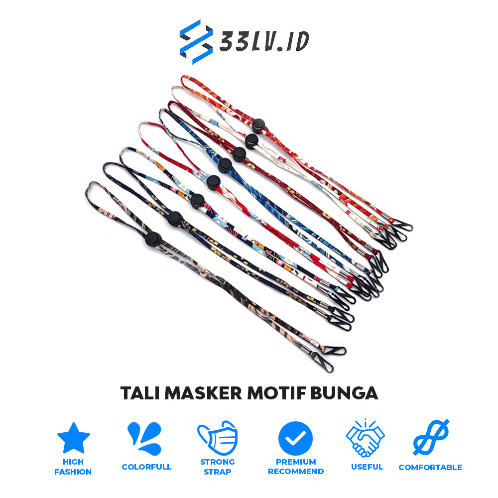 【33LV.ID】strap masker 2in1 TLM-103 Tali Korea Konektor Headloop tali masker