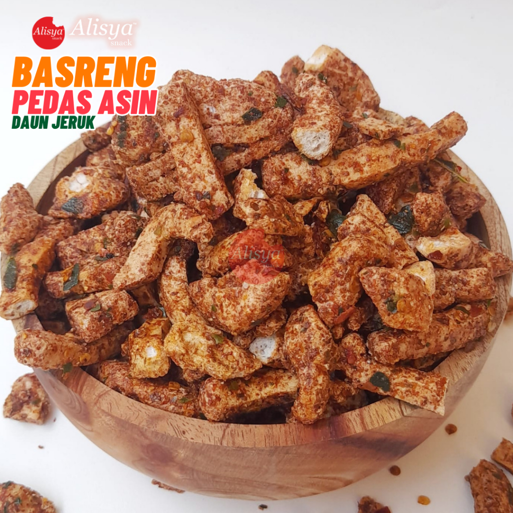 

PROMO 500g Basreng Viral Bumbu Melimpah Pedas Asin Daun Jeruk Asli Bandung - Alisya Snack