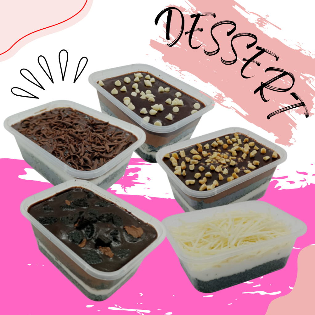 

Dessert Box Mini Premium Brownies Red Velvet Tiramisusu Matcha Keju Kacang Almond Coklat Ganache