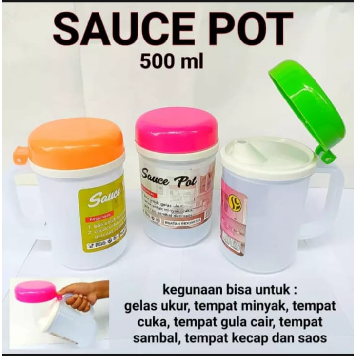 TEMPAT MINYAK GORENG ART NO. SCP- 0012 BAHAN PLASTIK / WADAH MINYAK 500 ML / OIL POT / TEMPAT CUKA / TEKO / ESKAN