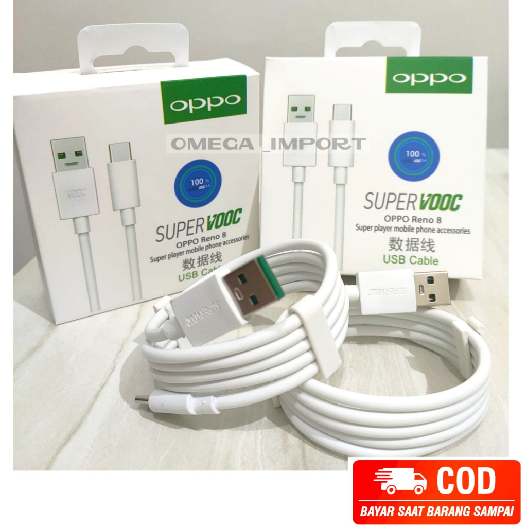 (OM) KD KABEL OPPO RENO 8 SUPER VOOC MICRO &amp; TIPE C ORI 100%