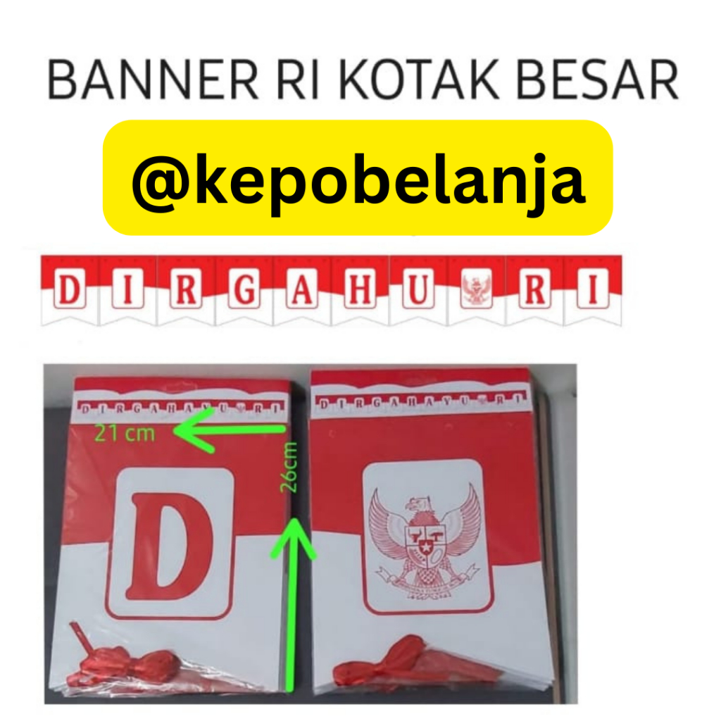 Promo Banner RI Republik Indonesia spanduk tulisan kemerdekaan 17an