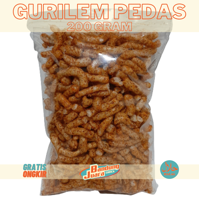 

Kerupuk Gurilem Pedas / Kerupuk Pedas 400gram