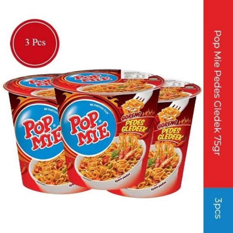 

Pop Mie Goreng Pedas Gledeek 75gr 3pcs
