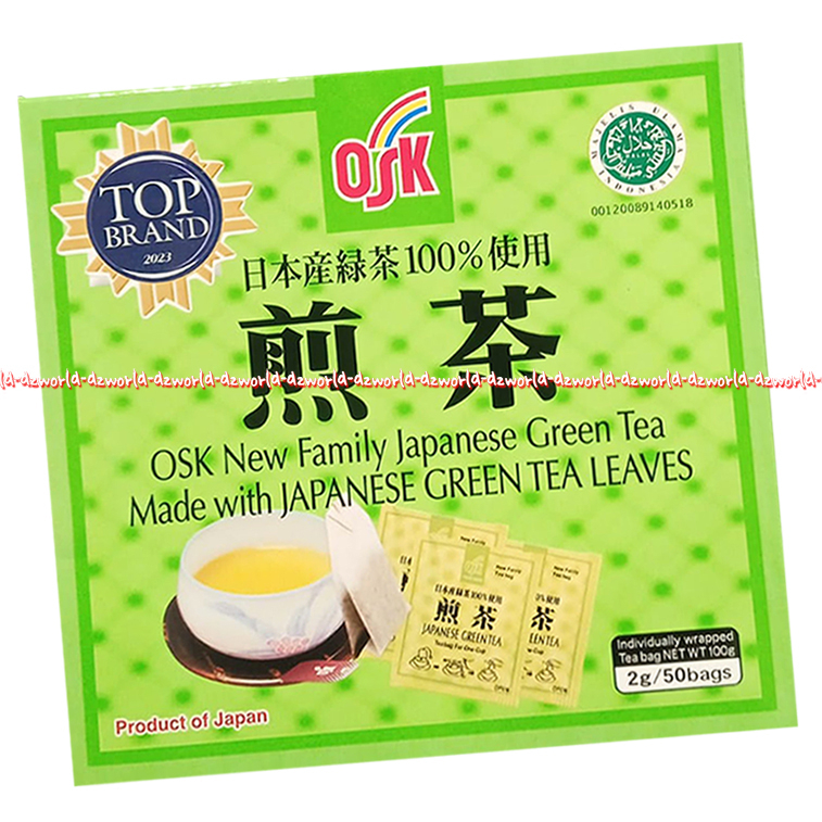 OSK New Family Japanese Green Tea Leave 50pcs Teh Hijau Jepang O.S.K Greentea Japan Macha Tea Kemasan Celup alal MUI OSK