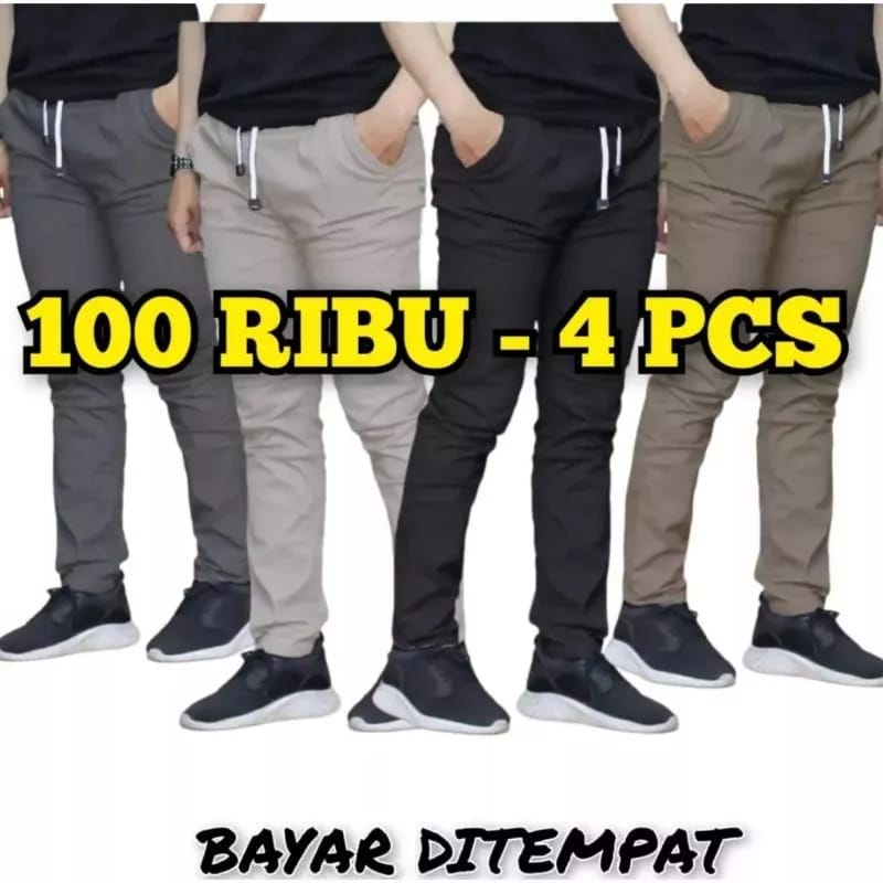 PROMO MURAH 4 PCS- CELANA CHINO PANJANG // CELANA PANJANG PRIA