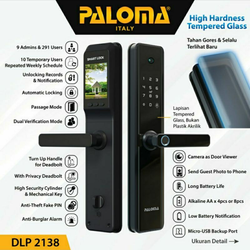 Smart lock door camera paloma DLP 2138