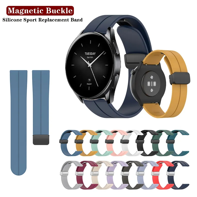 Strap MAGNETIC BUCKLE tali Jam 20mm 22mm Xiaomi Mi watch fitness S1 Active Amazfit Bip Gtr 42mm 47mm Gts 1 2 3