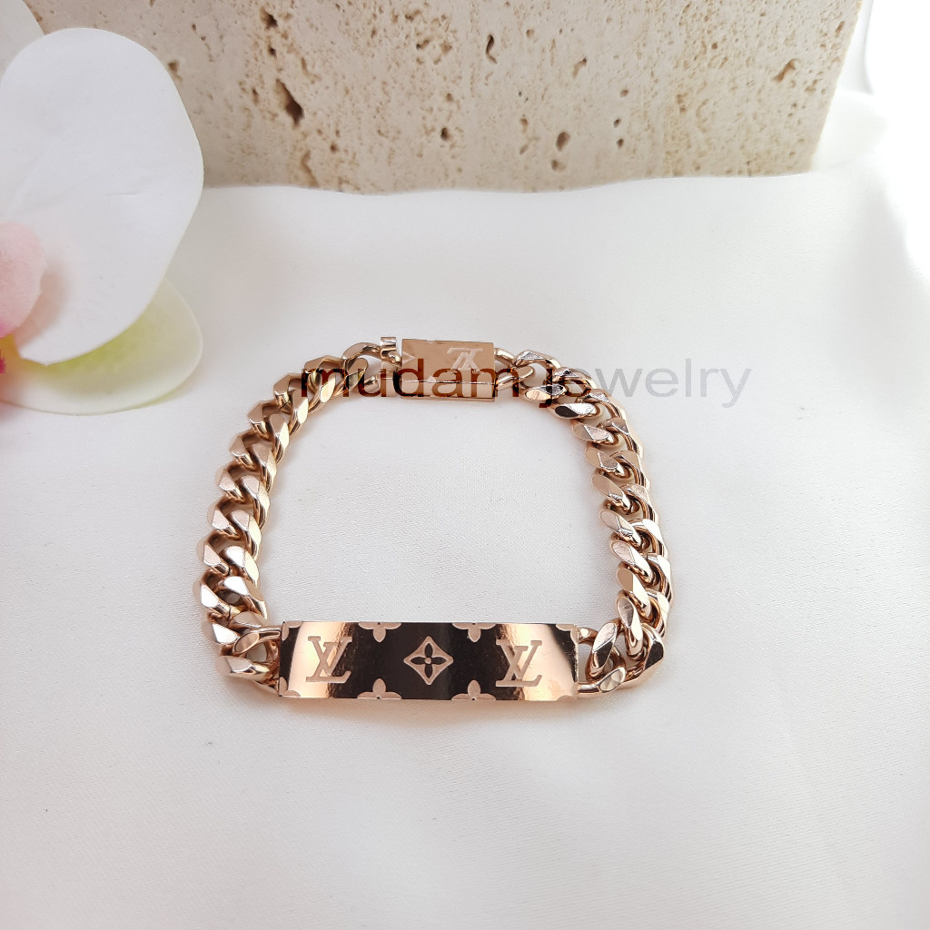 Gelang Rantai Bracelet Charm Model L* Unisex Gaya Kasual dan Elegan
