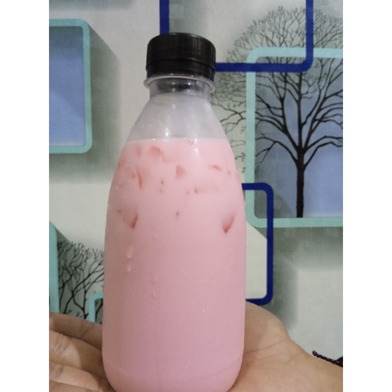 

strawberry milk with jelly