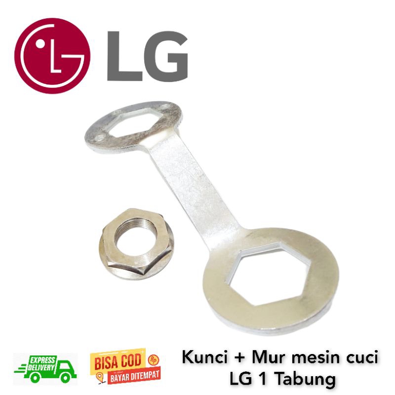 Set Kunci + Mur Gearbox mesin cuci LG 1 Tabung