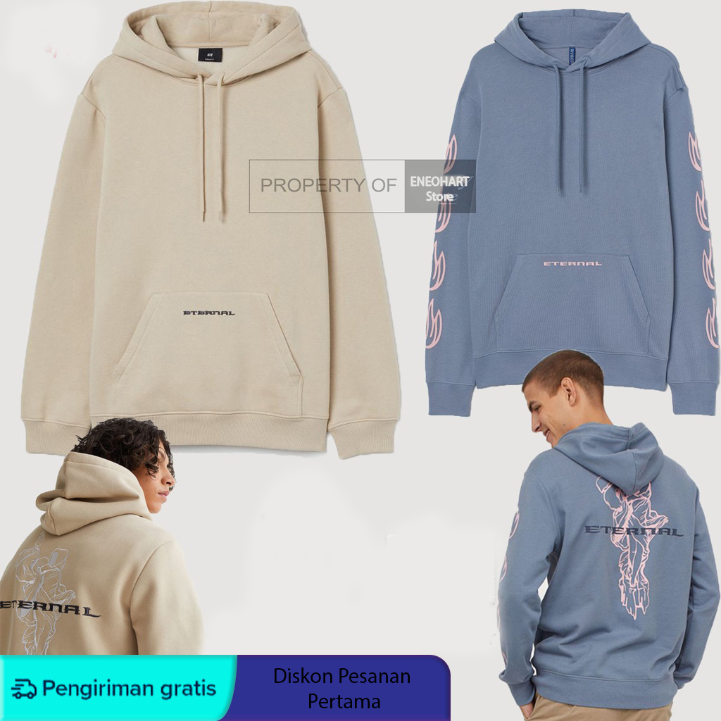 Hoodie HM Eternal Blue Pigeon Sweater Hoodie Eternal Cream