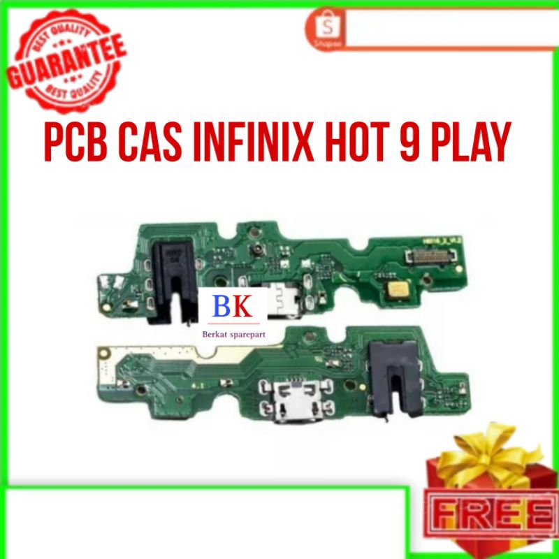PCB CAS / KONEKTOR CAS / PAPAN CAS INFINIX HOT 9 PLAY