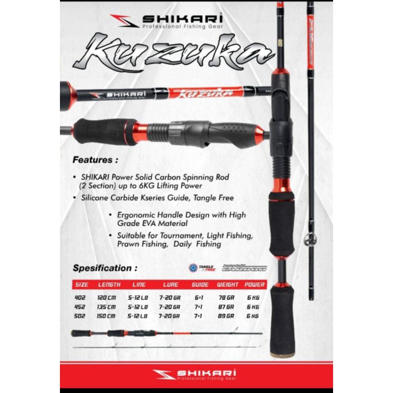 Joran Shikari Kuzuka 120/135/150 Carbon Solid