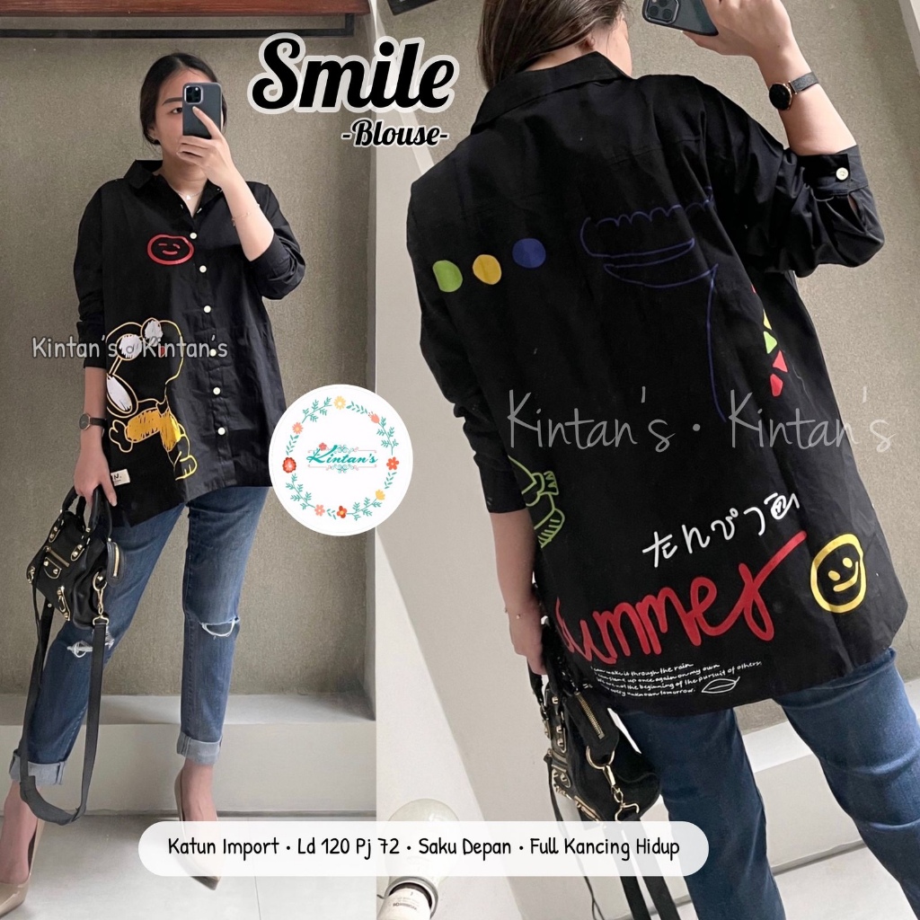 BLOUSE WANITA JUMBO LENGAN PANJANG / BLOUSE IMPORT JUMBO / BAJU WANITA LENGAN PANJANG