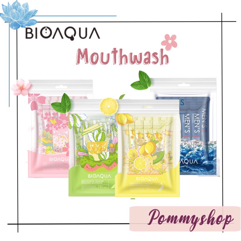 Bioaqua Mouthwash 13ml / Obat Kumur / Cherry Blossom Probiotic / Min's Soda / Lemon Probiotic / mint Probiotic