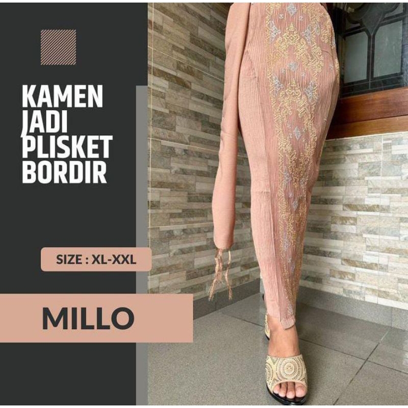 ROK / KAMEN BALI JADI SONGKET BORDIR PLISKET SETELAN SELENDANG