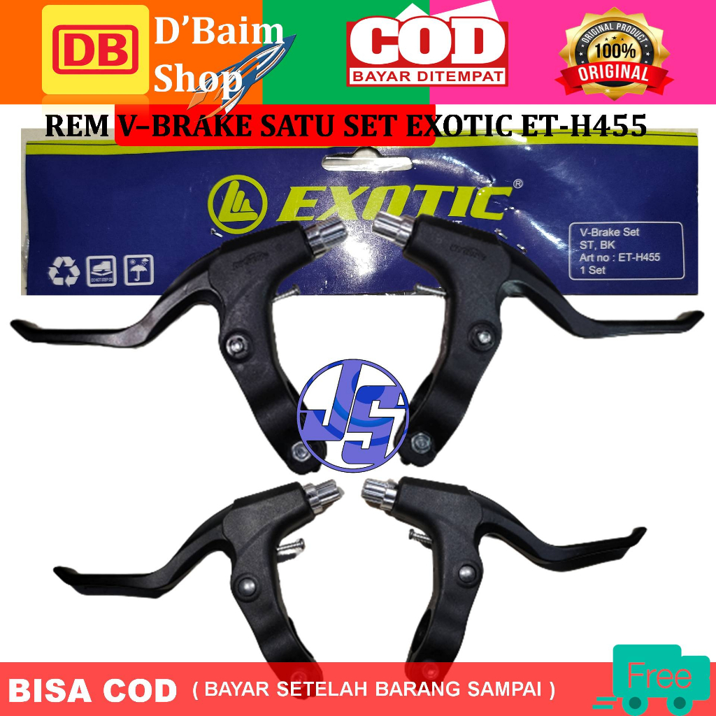 REM V-BRAKE SET SEPEDA BMX / MTB / LIPAT - REM SEPEDA Rem Sepeda Satu Set Turanza Jenis V-brakez