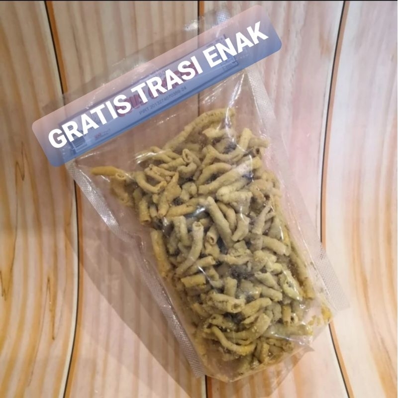 

KRIPIK USUS 300gram ENAK GRATIS terasi khas cirebon