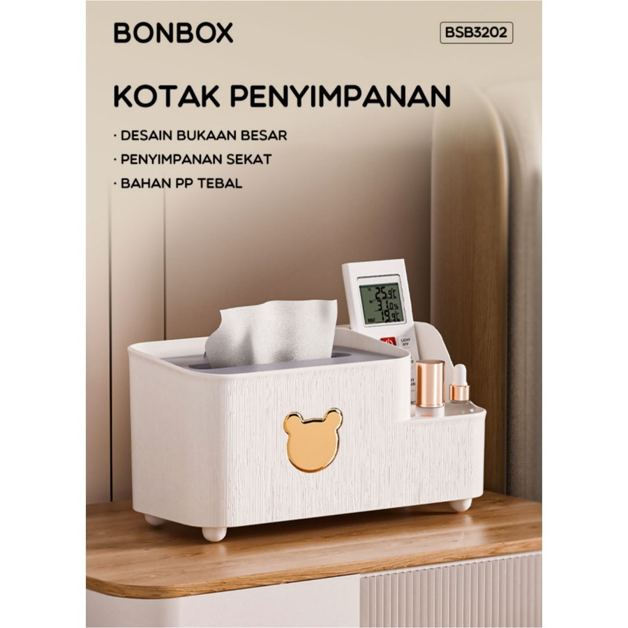 Storage Box Kotak Tisu Penyimpanan Sekat - BONBOX BSB3202
