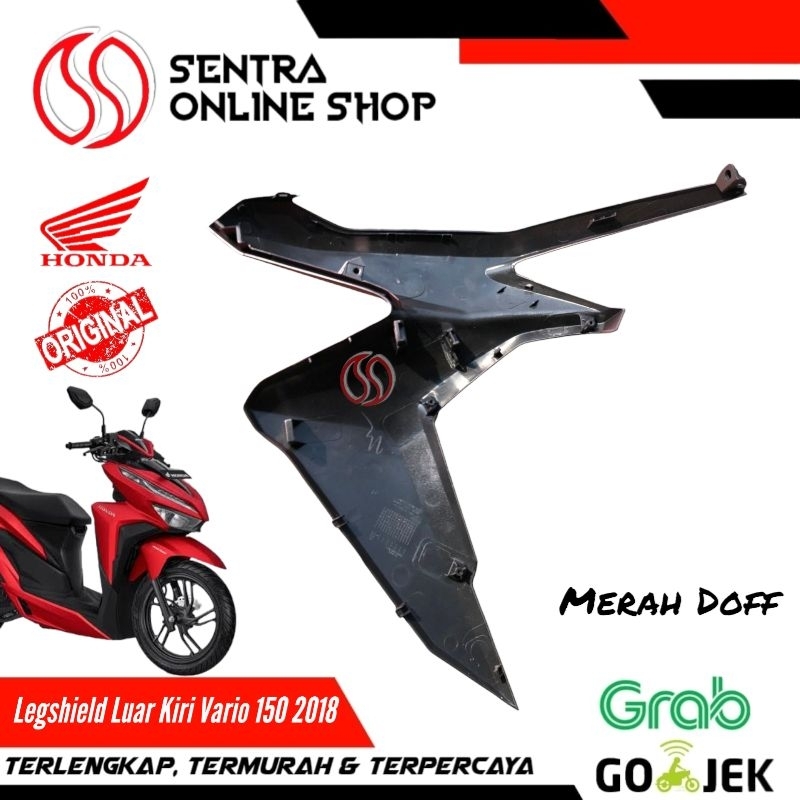 Cover L fr legshiled luar kiri vario 150 new 2018 merah doff dop original