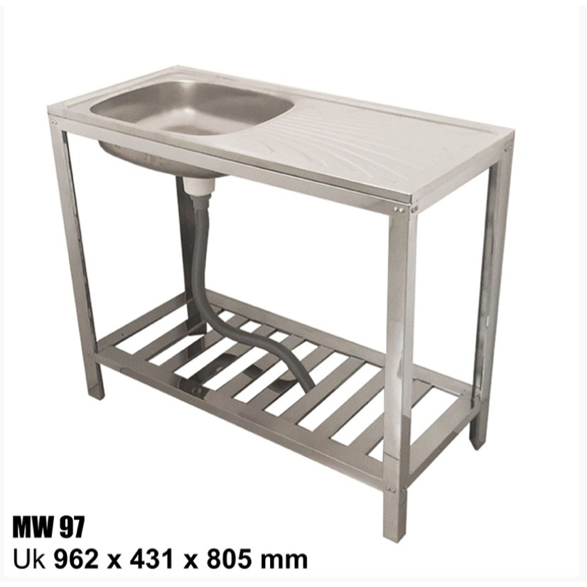 TERMURAH Westafel Stainless Steel Kaki MrDapur MW 97