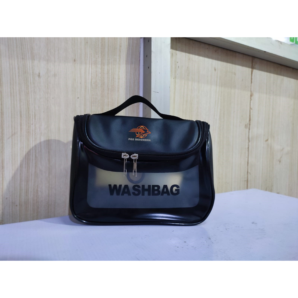 Washbag Tas Penyimpanan Motif POS INDONESIA / Travel Toiletery / Tas Transparan Custom