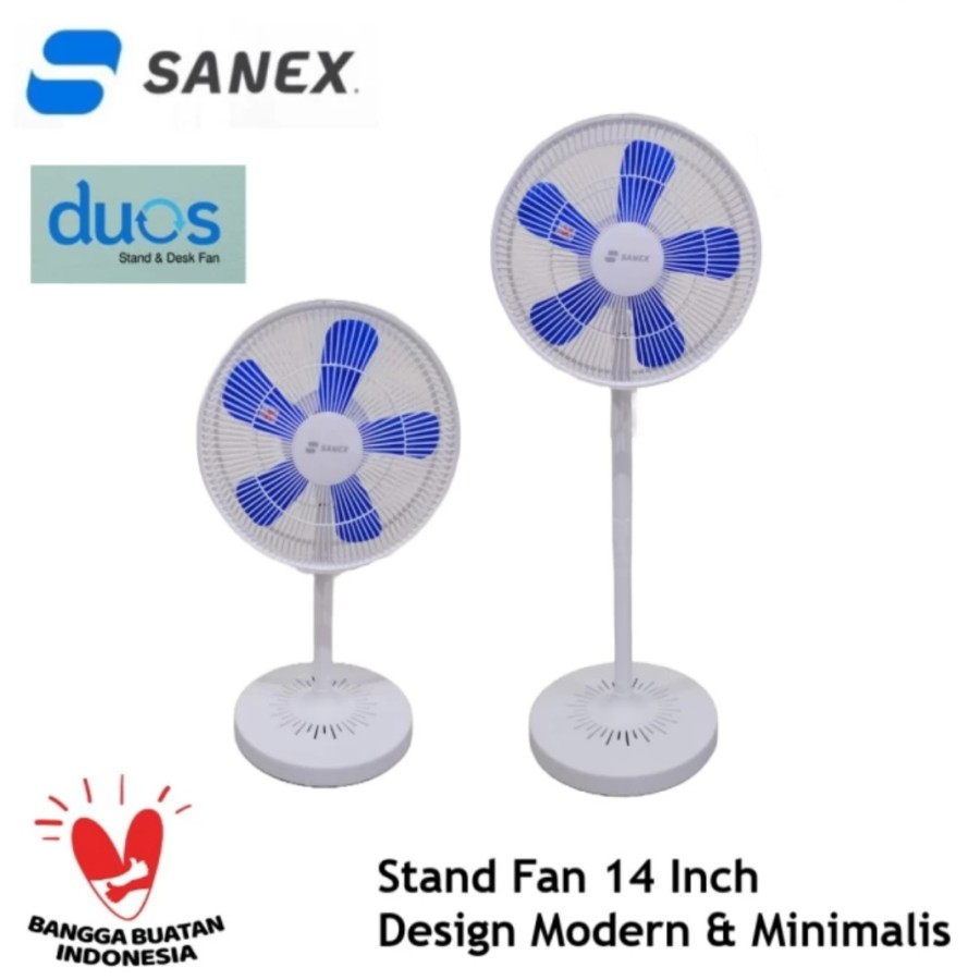 SANEX KIPAS ANGIN 2IN1 STAND FAN &amp; DESK FAN 14 INCH SSF-1421N