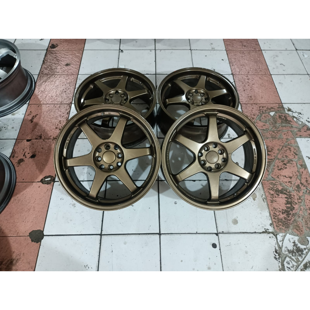 velg mobil bekas te37 ring 18 lebar 8 pcd 4x100/114